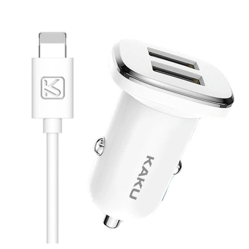 Автомобильное зарядное устройство Kaku KSC-318 with Lightning White