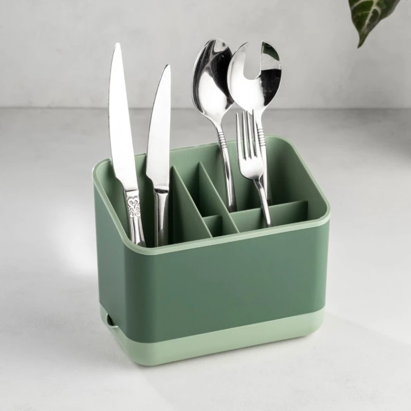 Сушилка для столовых приборов Viwares, пластик, зеленый, 9.7х16.5х13.6 см Сушилка для столовых приборов Viwares, пластик, зеленый, 9.7х16.5х13.6 см
