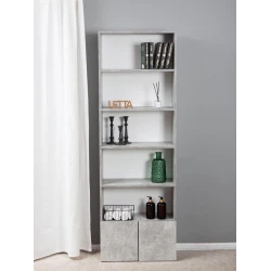 Stellaj Letta Grey LDSP, boz, 181х24х60 sm Stellaj Letta Grey LDSP, boz, 181х24х60 sm