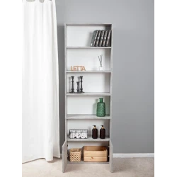 Stellaj Letta Grey LDSP, boz, 181х24х60 sm Stellaj Letta Grey LDSP, boz, 181х24х60 sm