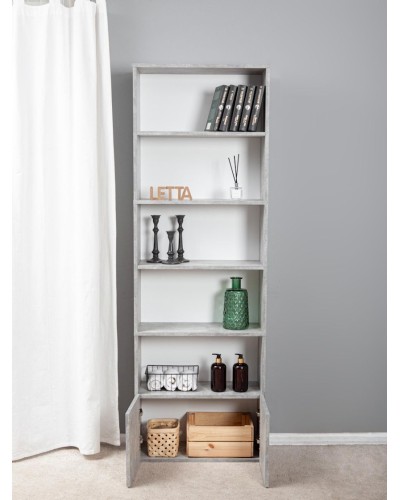 Stellaj Letta Grey LDSP, boz, 181х24х60 sm