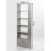 Стеллаж Letta Grey ЛДСП, серый, 181х24х60 см Стеллаж Letta Grey ЛДСП, серый, 181х24х60 см