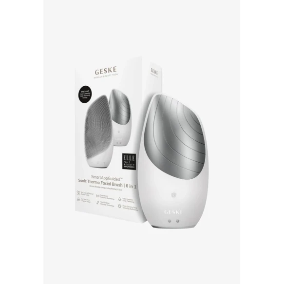 Üz üçün qulluq cihazı Geske Sonic Thermo Facial Brush 6 in 1, ağ Üz üçün qulluq cihazı Geske Sonic Thermo Facial Brush 6 in 1, ağ