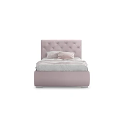 Односпальная кровать Art_tek_yataq(100) 100, ламинат/ткань, розовая, 85x100x200 см