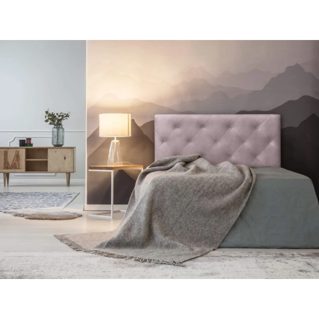 Односпальная кровать Art_tek_yataq(100) 100, ламинат/ткань, розовая, 85x100x200 см