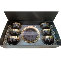 Набор чайный, черный/золотистый, на 6 персон Набор чайный, черный/золотистый, на 6 персон