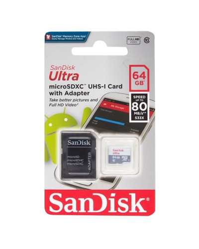 Yaddaş kartı SanDisk 64GB microSDXC Class 10 Ultra