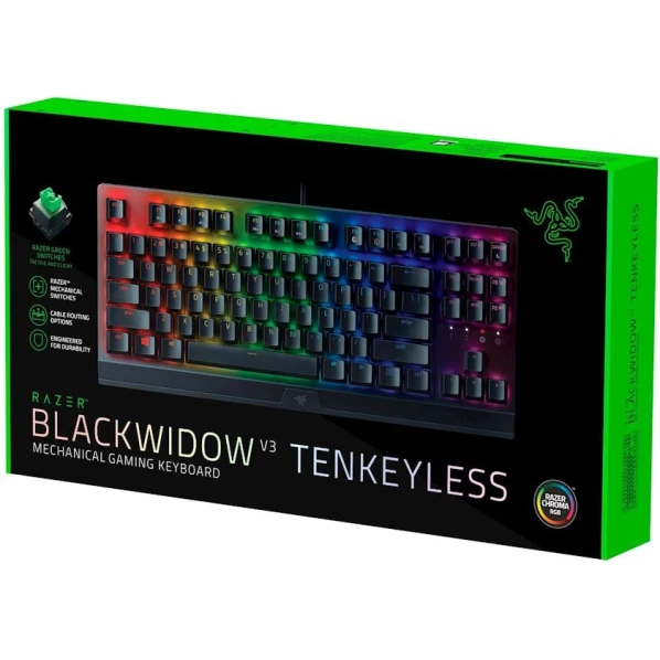 Клавиатура Razer BlackWidow V3 TKL Green Switch Black (RZ03-03490700-R3R1) Клавиатура Razer BlackWidow V3 TKL Green Switch Black (RZ03-03490700-R3R1)