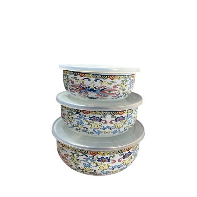 Набор контейнеров для хранения продуктов эмалированный sweet-maxi-LT-14, 14/16/18 см, 3 шт.