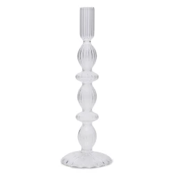 Подсвечник Hom-me 26х9 см, стекло, прозрачный