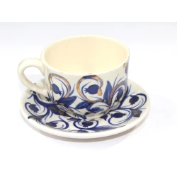 Чашка с блюдцем ручной работы, керамика