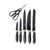 Набор ножей HausRoland 00485, 7 шт, нержавеющая сталь, черный
