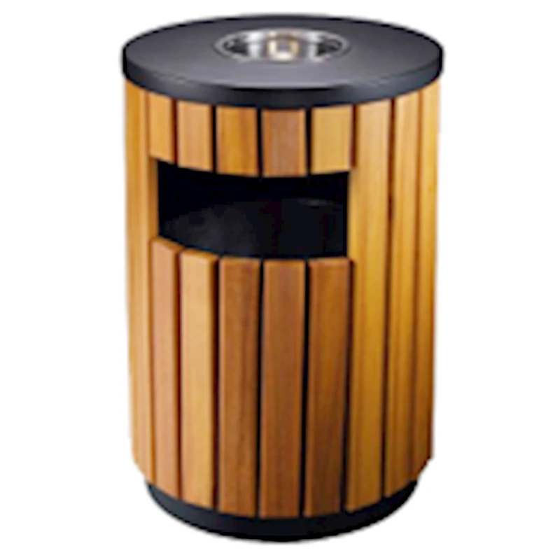 Zibil qutusu Azpark APP-15, qəhvəyi, şam ağacı/metal, 75x40 sm Zibil qutusu Azpark APP-15, qəhvəyi, şam ağacı/metal, 75x40 sm