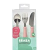 Набор детской посуды Beaba, нержавеющая сталь, розовый, 3 предмета Набор детской посуды Beaba, нержавеющая сталь, розовый, 3 предмета