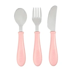 Набор детской посуды Beaba, нержавеющая сталь, розовый, 3 предмета