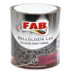 Selülozik lak FAB boya, 2.5 l, şəffaf