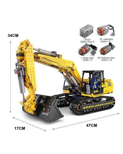 Konstruktor Mould King Ekskavator idarəetmə pultu ilə, 1830 hissə