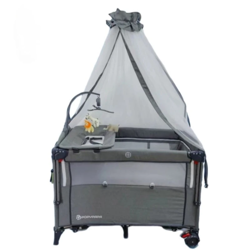 Manej-çarpayı Popypapa CB-981, boz