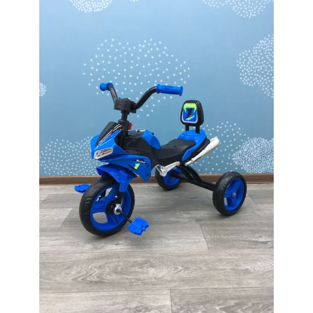 Uşaq üçtəkərli velosiped AZR0000 qara mavi 1-5 yaş