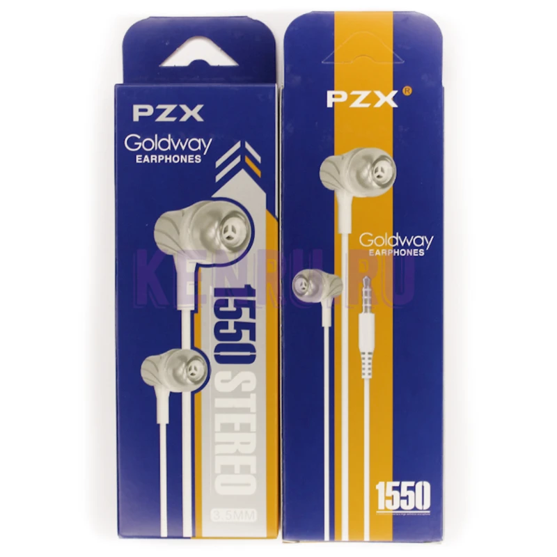 Simli qulaqlıqlar PZX 1550 Goldway Earphones stereo 3.5mm White