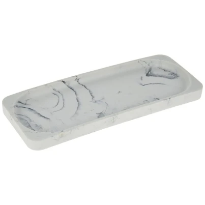 Декоративный поднос Wenko Desio, 30x11x2 см, полирезин, белый/серый Декоративный поднос Wenko Desio, 30x11x2 см, полирезин, белый/серый
