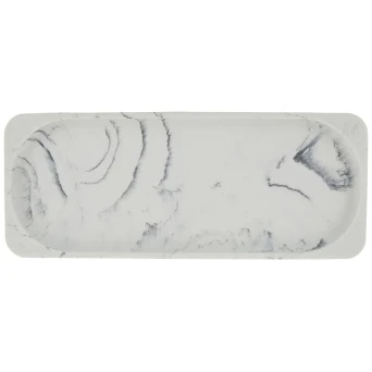 Декоративный поднос Wenko Desio, 30x11x2 см, полирезин, белый/серый Декоративный поднос Wenko Desio, 30x11x2 см, полирезин, белый/серый