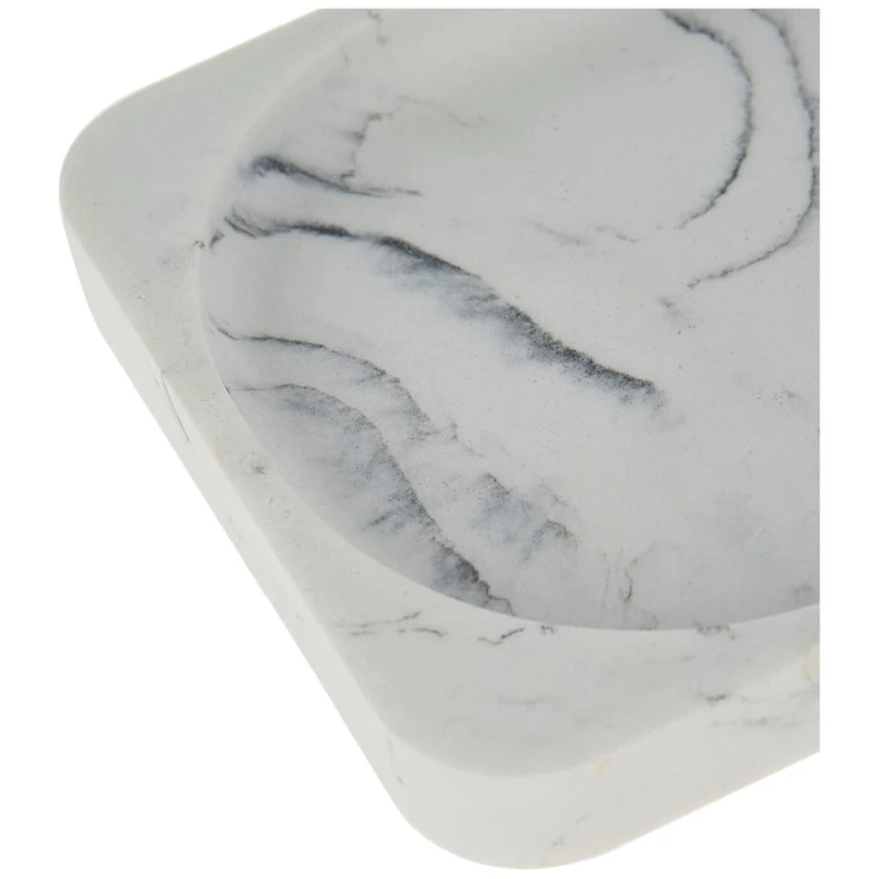 Декоративный поднос Wenko Desio, 30x11x2 см, полирезин, белый/серый Декоративный поднос Wenko Desio, 30x11x2 см, полирезин, белый/серый