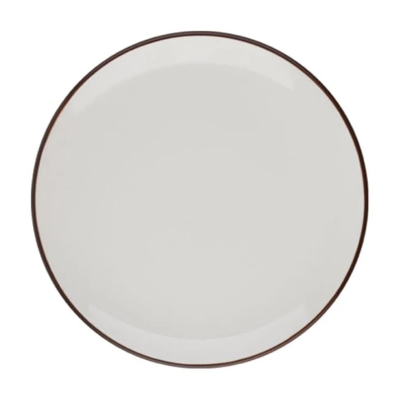 Тарелка ID-Fine Modest Brown Lona, фарфор, белая/коричневая, 21 см Тарелка ID-Fine Modest Brown Lona, фарфор, белая/коричневая, 21 см