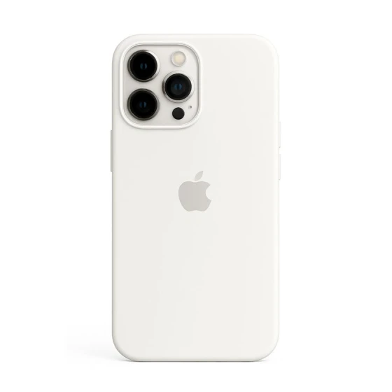 Telefon üçün çexol Apple 15 Pro Silicone white