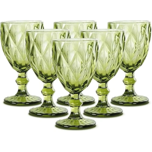 Набор бокалов, стекло, зеленый, 6 шт, 330 мл Набор бокалов, стекло, зеленый, 6 шт, 330 мл
