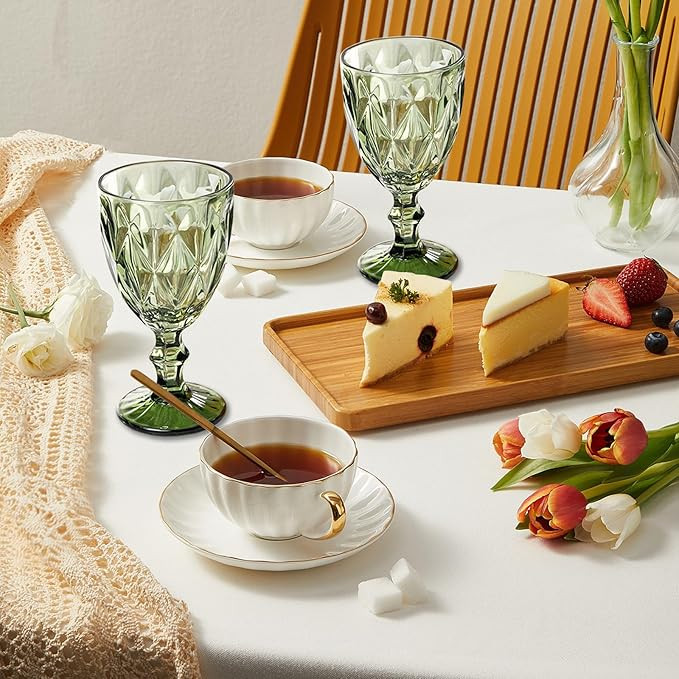 Набор бокалов, стекло, зеленый, 6 шт, 330 мл Набор бокалов, стекло, зеленый, 6 шт, 330 мл