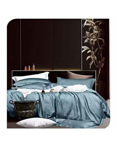 Yataq dəsti Maison Dor homestore_vm642, yorğan üzü 200x220 sm, mələfə 240x260 sm, yastıq üzü (2 əd) 50x70 sm, ikinəfərlik, satin, mavi