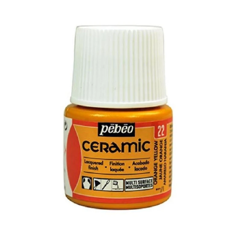 Краска для керамики Pebeo Ceramic 22 Orange Yellow, Оранжево-желтый, 45 мл