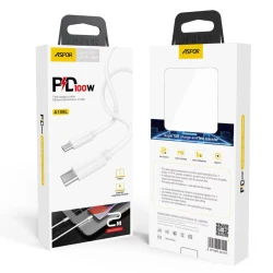 Kabel Aspor A108L USB Type-C to USB Type-C 2 m, ağ