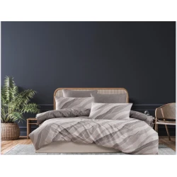 Комплект постельного белья Majoli Cotton SHA-00006116, простыня 240x260 см, пододеяльник 160x220 см, наволочка 50x70 см (2 шт), двуспальный, сатин, серый