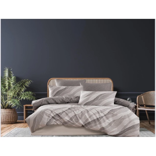 Yataq dəsti Majoli Cotton SHA-00006116, mələfə 240x260 sm, yorğan üzü 160x220 sm, yastıq üzü 50x70 sm (2 əd), ikinəfərlik, satin, boz