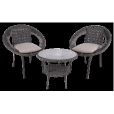 Bağ üçün mebel dəsti Safira SP_6662, 3 əşya, boz