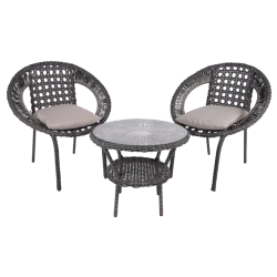 Комплект садовой мебели Safira SP_6662, 3 предметов, серый Комплект садовой мебели Safira SP_6662, 3 предметов, серый
