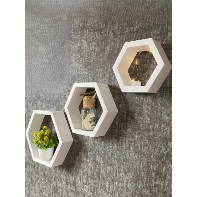 Набор настенных полок Art Mebel 201, ламинат, 3 шт, 28x32x15/21x25x15/16x19x15 см, белая Набор настенных полок Art Mebel 201, ламинат, 3 шт, 28x32x15/21x25x15/16x19x15 см, белая