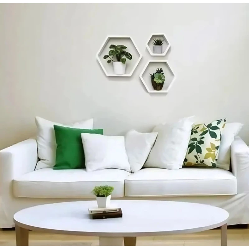 Набор настенных полок Art Mebel 201, ламинат, 3 шт, 28x32x15/21x25x15/16x19x15 см, белая Набор настенных полок Art Mebel 201, ламинат, 3 шт, 28x32x15/21x25x15/16x19x15 см, белая