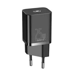 Сетевое зарядное устройство Baseus Super Si Quick Charger 1C 25W EU Black CCSP020101, Черный Сетевое зарядное устройство Baseus Super Si Quick Charger 1C 25W EU Black CCSP020101, Черный