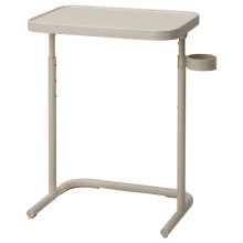 Noutbuk altlıqlı masa IKEA Bjorkasen, plastik/polad, tənzimlənən hündürlük, 46x51x70 sm, bej