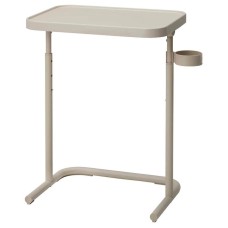 Noutbuk altlıqlı masa IKEA Bjorkasen, plastik/polad, tənzimlənən hündürlük, 46x51x70 sm, bej