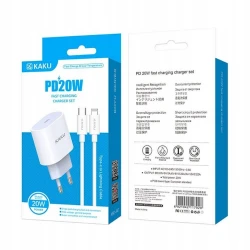 Сетевое зарядное устройство Kaku KSC-547 Quick Wall Charger 3.0 USB-C PD 20W, Белый