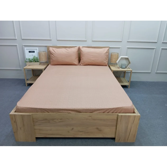 Комплект постельного белья Moonstar SHA-00006491, полутораспальный, простыня на резинке 180x200 см, наволочки 50x70 см 2 шт