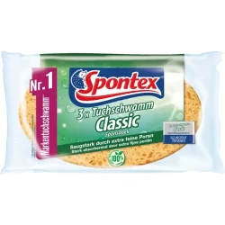 Набор губок Spontex Classic, целлюлоза, желтые, 3 шт
