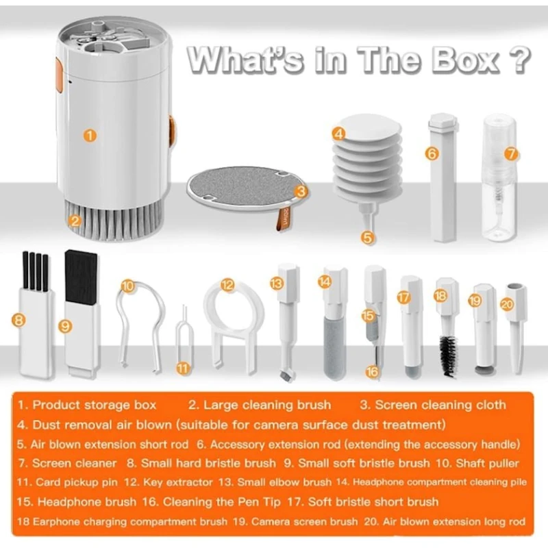 Чистящий набор Multifunctional Cleaning Brush 20 in 1 (Q20) Чистящий набор Multifunctional Cleaning Brush 20 in 1 (Q20)