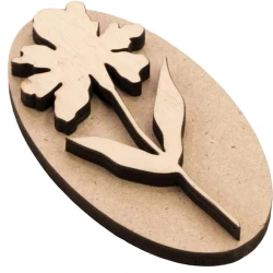 Ştamp Rosa №11, Botanika, MDF/faner, 4.5х10 sm