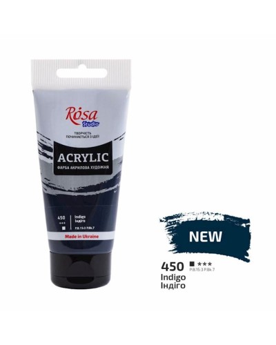 Akril boya Rosa Studio 450 Indigo, 75 ml