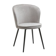 Stul JYSK Risskov, polyester, boz/qara, 58х82х60 sm, 2 əd